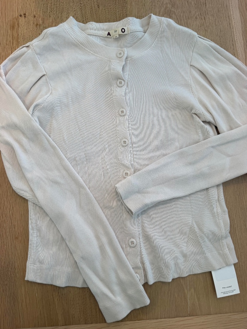 Long Sleeve cream thin shirt AMO brand